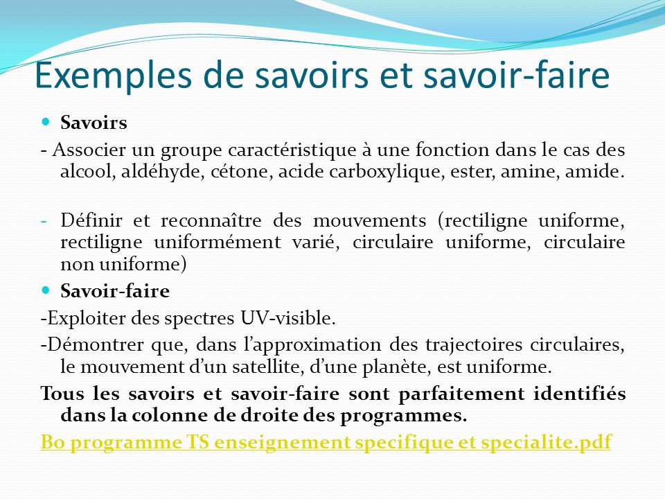 COMPETENCE SPECIFIQUE